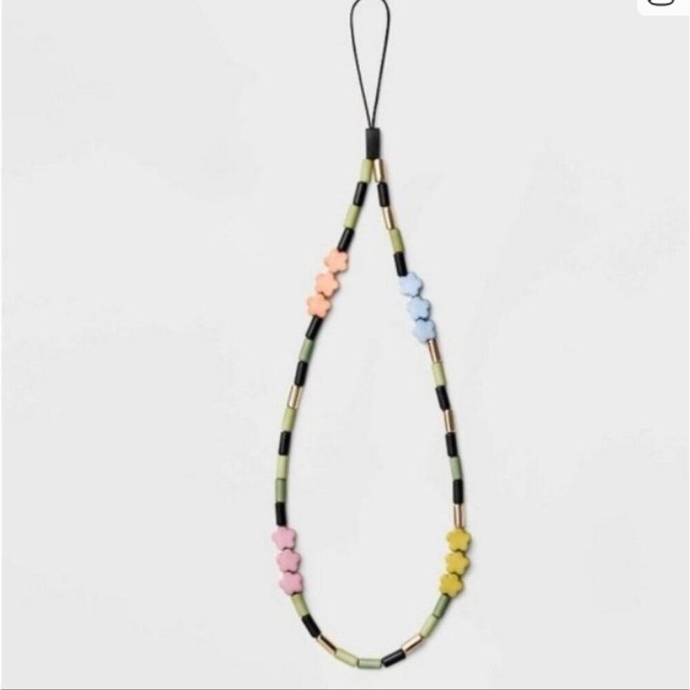 Heyday Phone Purse Charm Strap Floral Black Purse Accessory